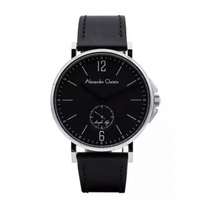 Alexandre Christie AC 8458 Silver Black Man MSLSSBA